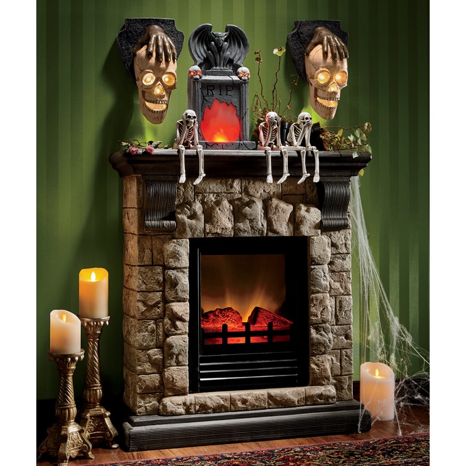 Set of 3 Skeleton Shelf Sitters, , large