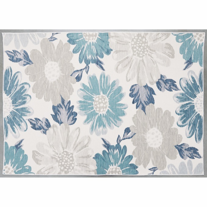 Indoor/Outdoor Reversible Floral Rug, , large