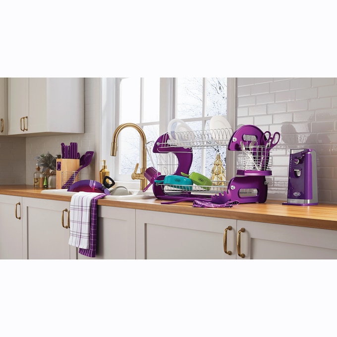 2-Tier Dish Rack, Purple Punch, large