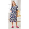 Short-Sleeve Snap-Front Duster with Pockets, , large