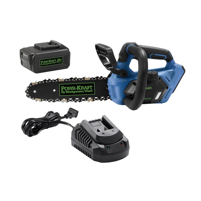 Bundle and Save Pack: Powr-Kraft 20V Chainsaw  with 4.0Ah Lithium-Ion Battery & Charger by Montgomery Ward, , large
