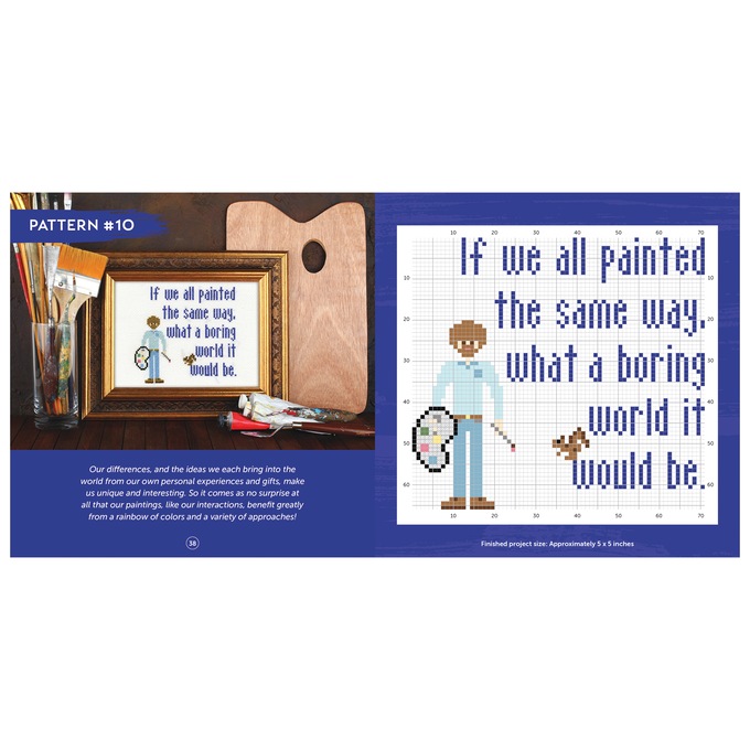 Bob Ross Cross Stitch Kit, , large