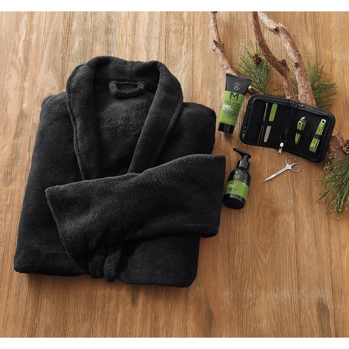 Men's Deluxe Bathrobe Gift Set, , large