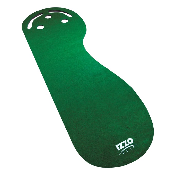 Izzo Golf Kidney-Shaped Putting Mat, Multi, large