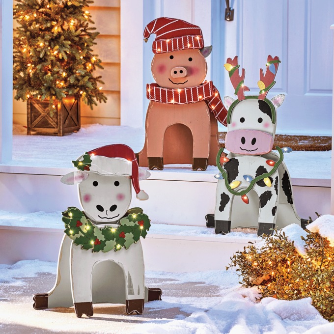 Chunky Wood Christmas Farm Animal, , large