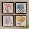 Set of 4 Vintage-Style Floral Art, , large