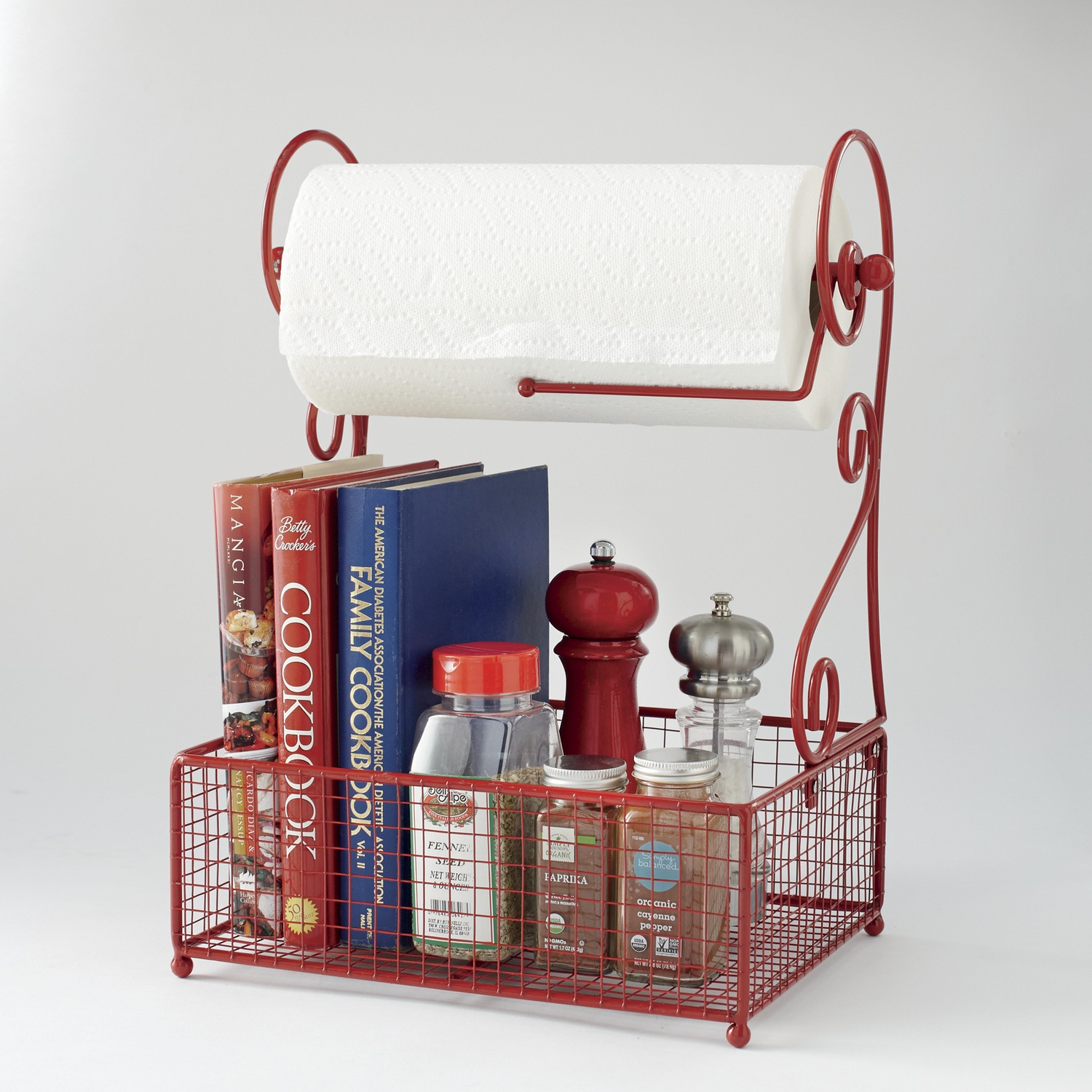 Paper Towel Holder With Tear Bar And Basket Ginny S Paper Towel Holder With Tear Bar And Basket