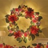 Lit Butterfly Floral Wreath, , large