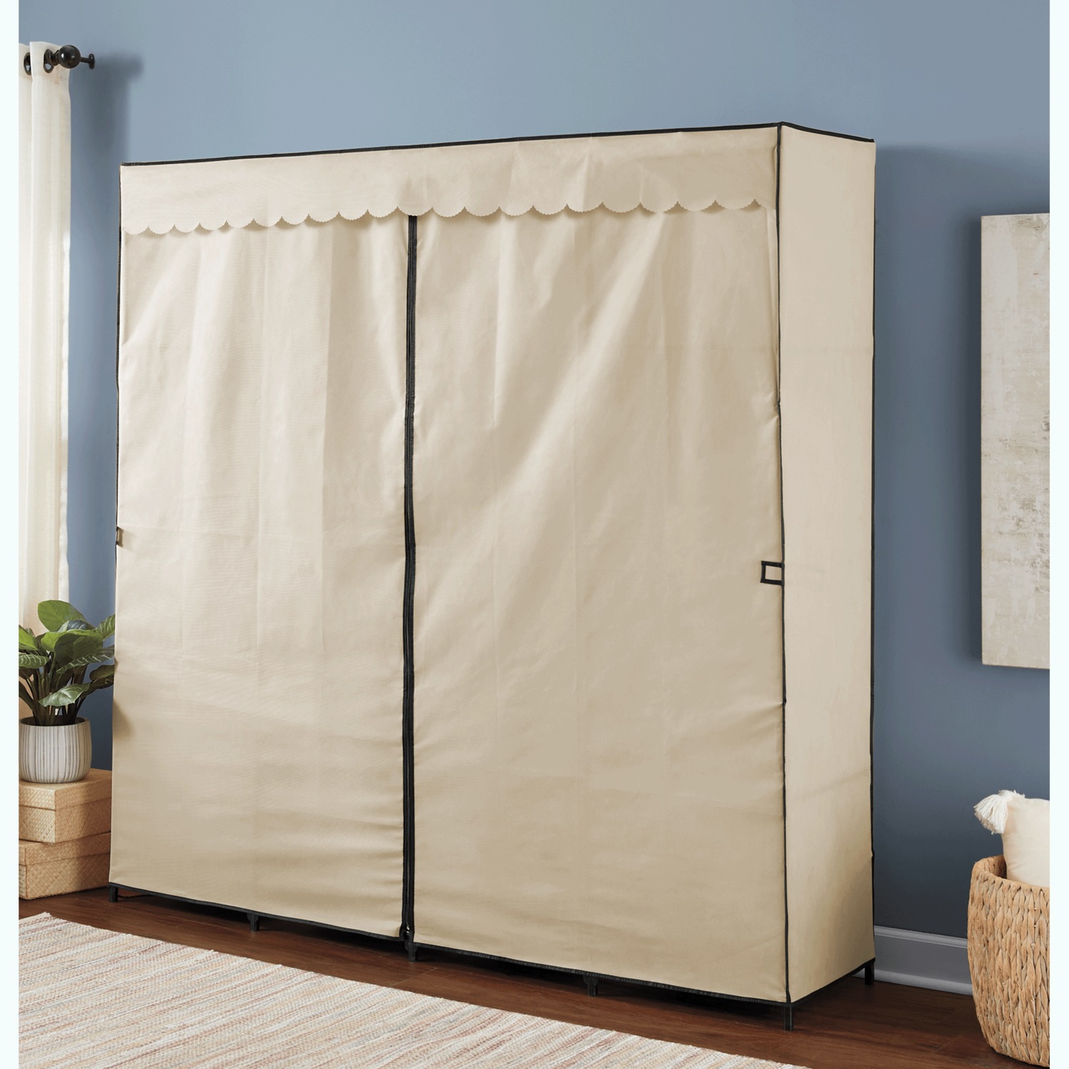 Scalloped Curtain Storage Wardrobe Ginny's