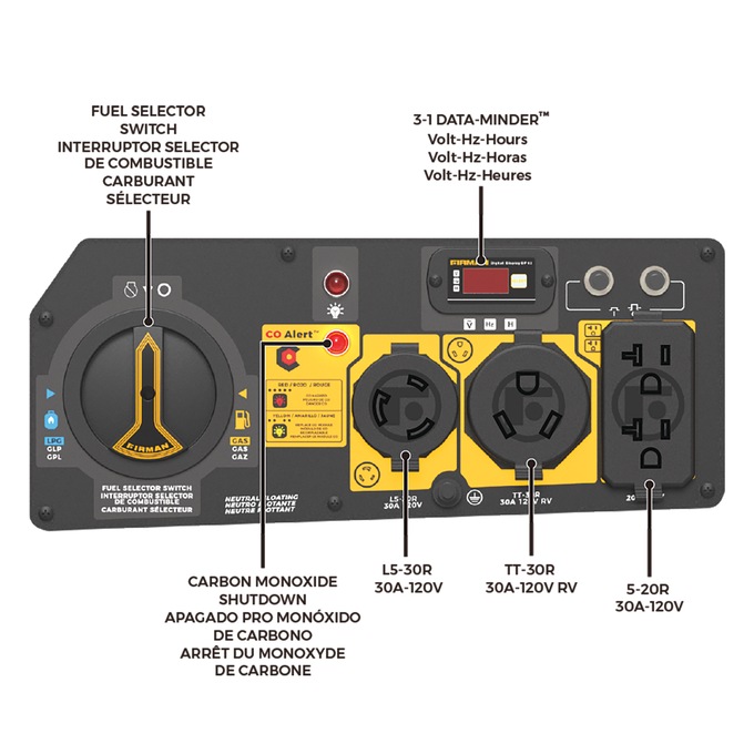 Firman Dual-Fuel Portable Generator 4550/3650W, , large