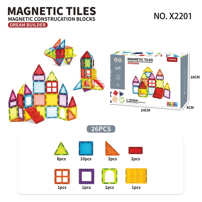 Magnetic Tiles Construction Blocks Sets, , large