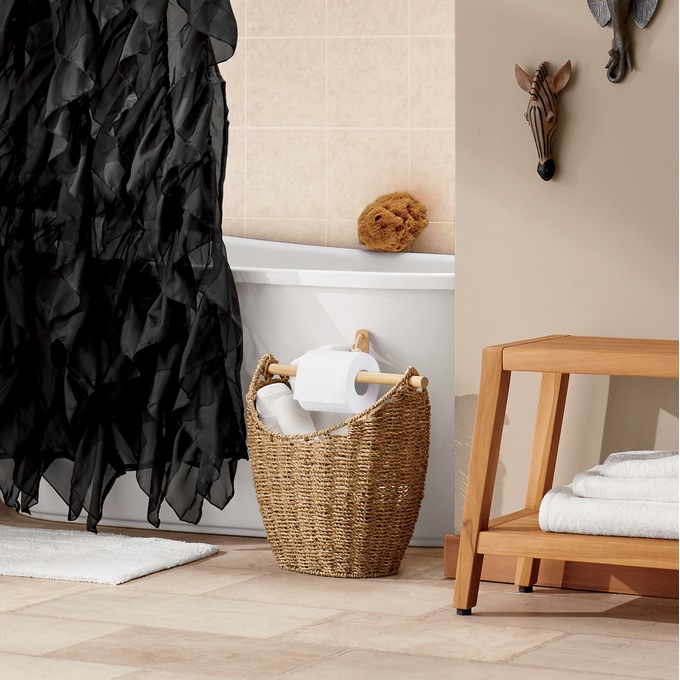 Woven Toilet Paper Basket, , large