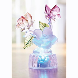 Lit Glass Butterflies Figurine, , large