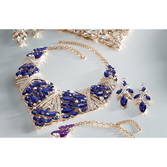 Crystal Marquise Necklace and Earring Set, , large