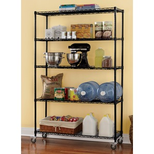 5-Tier Wide Mobile Shelf, , large