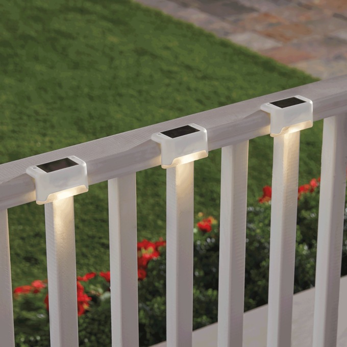 Set of 3 Solar Deck Lights, , large