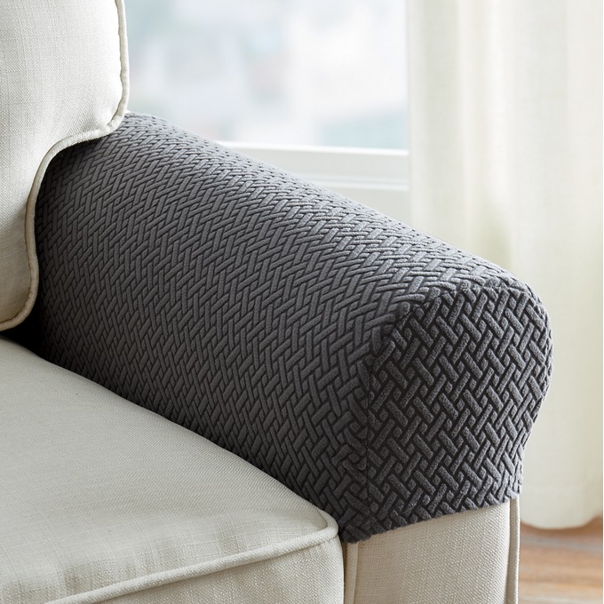 Set of 2 Upholstered Furniture Arm Protectors, , large