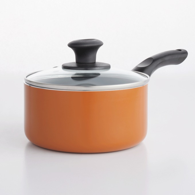 Ginny's 24-Piece Nonstick Kitchen Essentials Cookware Set, Sunset Orange, large