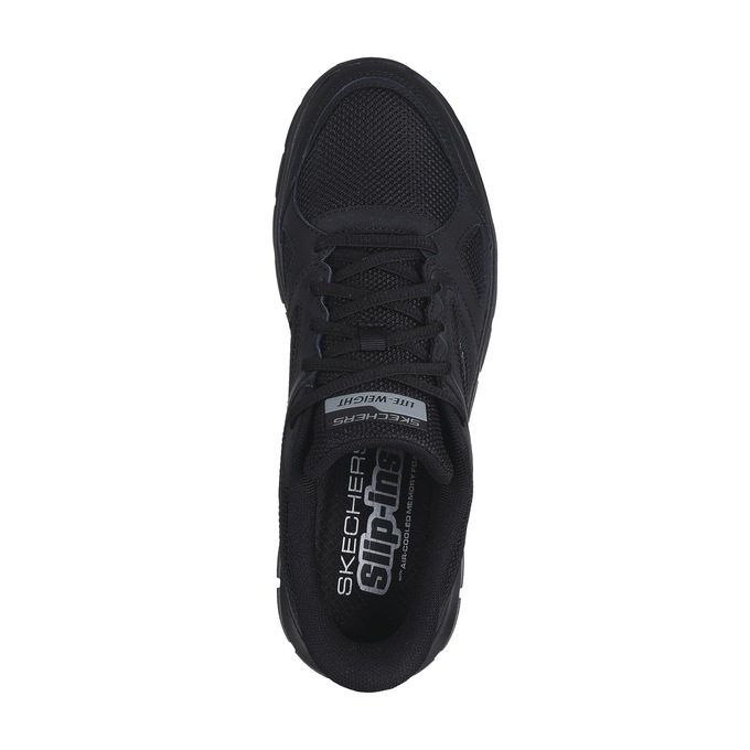 Skechers Men's Slip-Ins Track Ezral Shoe, Black Black, large