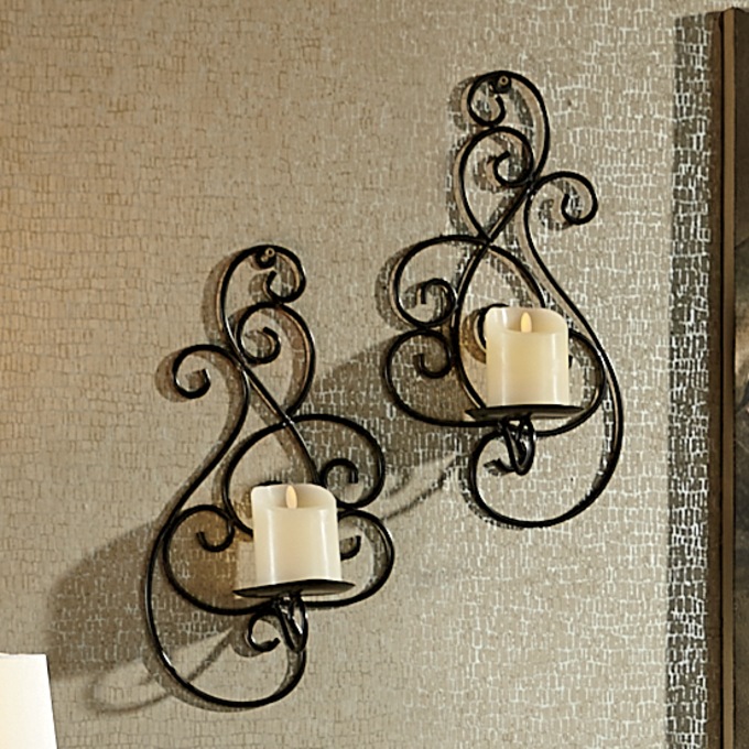 Set of 2 Candace Scroll Sconces, , large