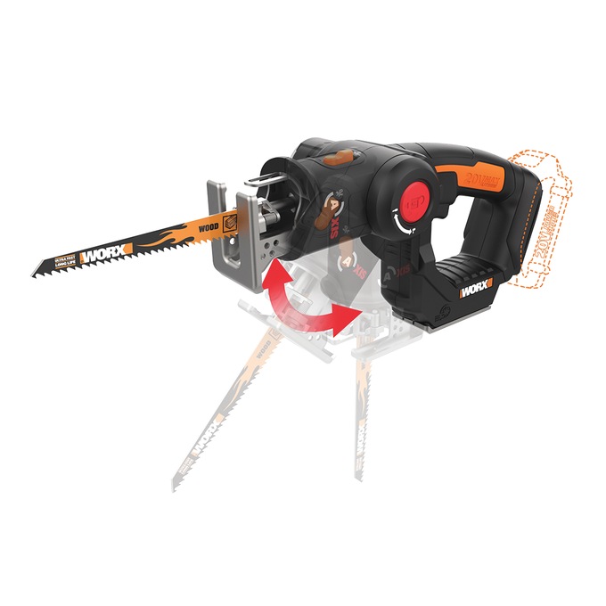 Worx 20V Reciprocating Saw/Jig Saw &#40;Tool Only&#41;, , large