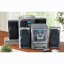 6-in-1 Deluxe Turntable, iPod/MP3, AM/FM, CD Player &amp; Cassette, , large