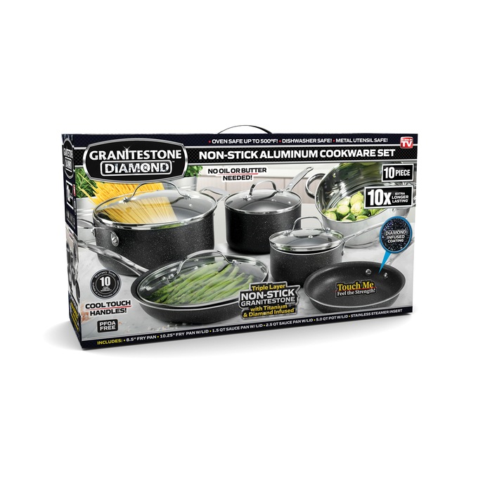 Granitestone Diamond 10-Piece Nonstick Cookware Set