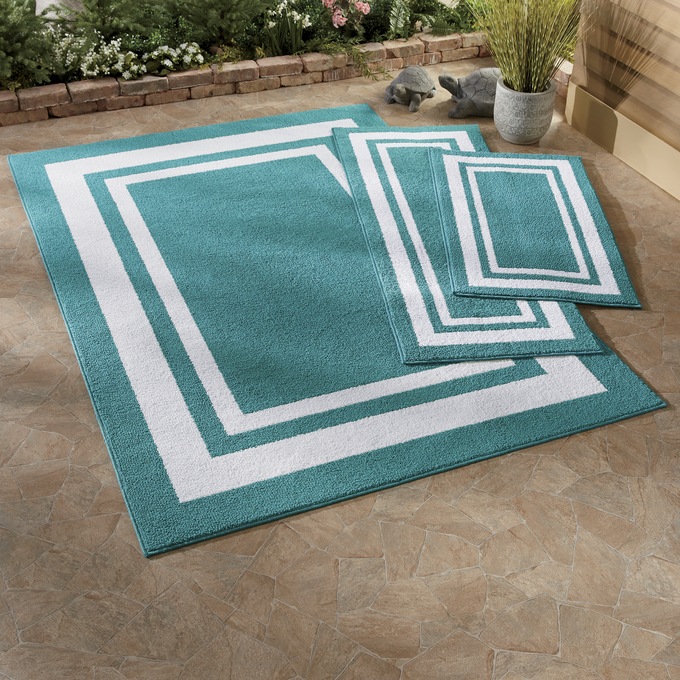 3-Piece Borderline Indoor/Outdoor Rug Set, , large