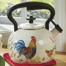 Coffee Makers Pots Tea Kettles Ginny S Garden Rooster Tea Kettle By Paula Deen