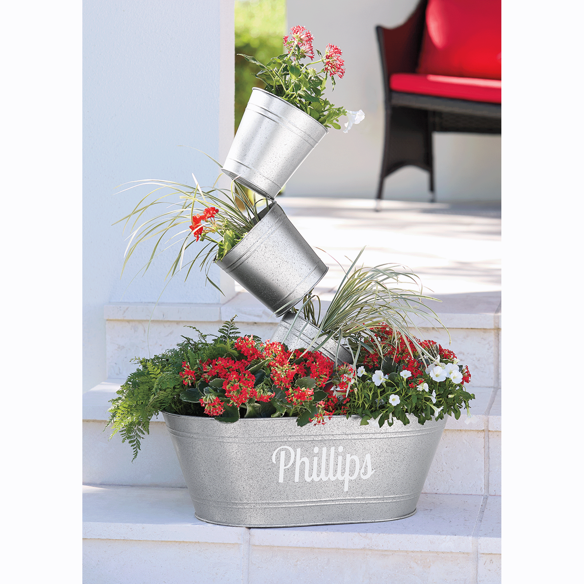 Galvanized Bucket Planter, , large