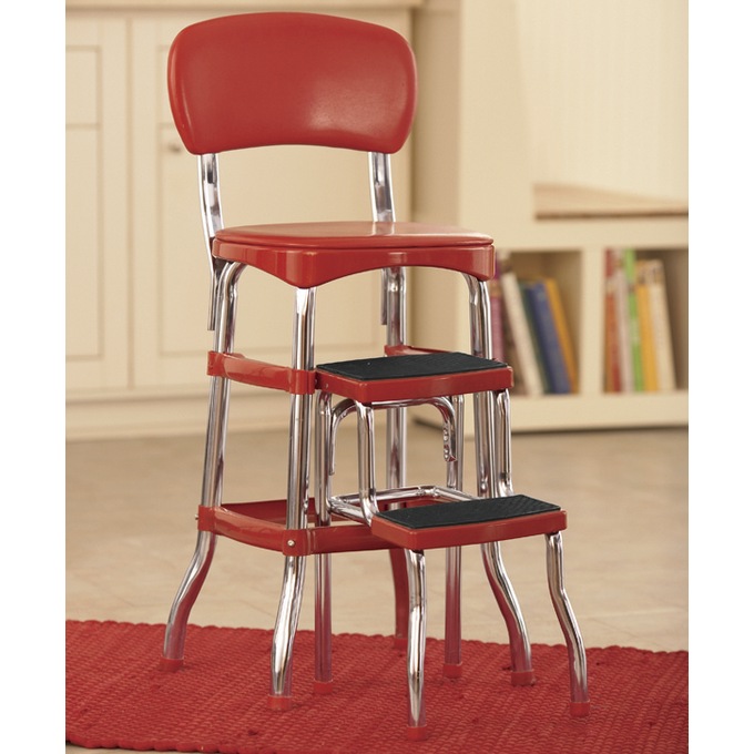 Red chair step stool on sale