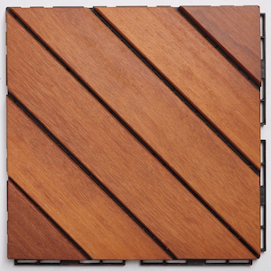 Set of 8 Outdoor Wood Patio Tiles, , large