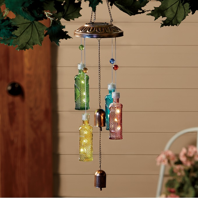 Solar Bottle Wind Chime, , large