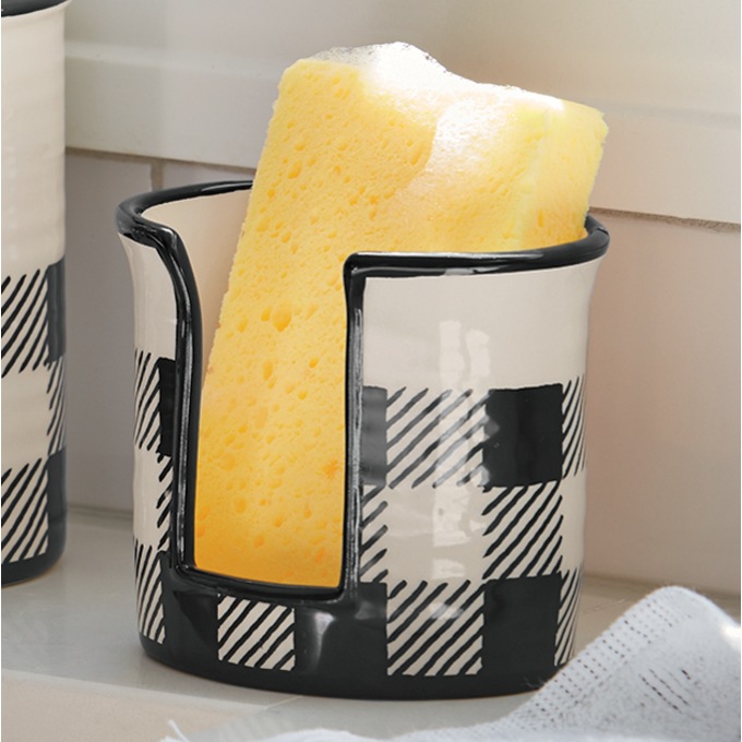 Buffalo Check Sponge Holder, , large