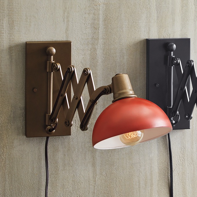 Expandable Sconce Lamp, Red, large