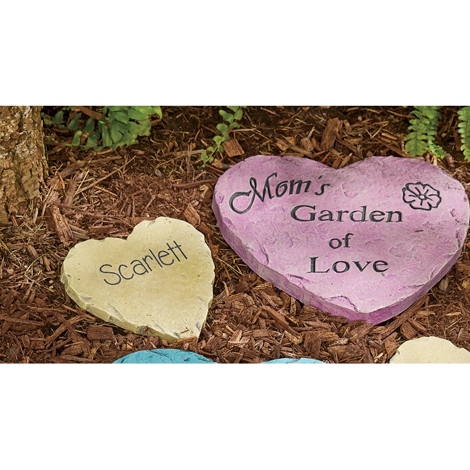 Personalized Mom/Grandma Garden Stone with Child/Grandchild Stone, , large