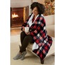 Westinghouse Reversible Plaid/Sherpa Heated Throw, , large