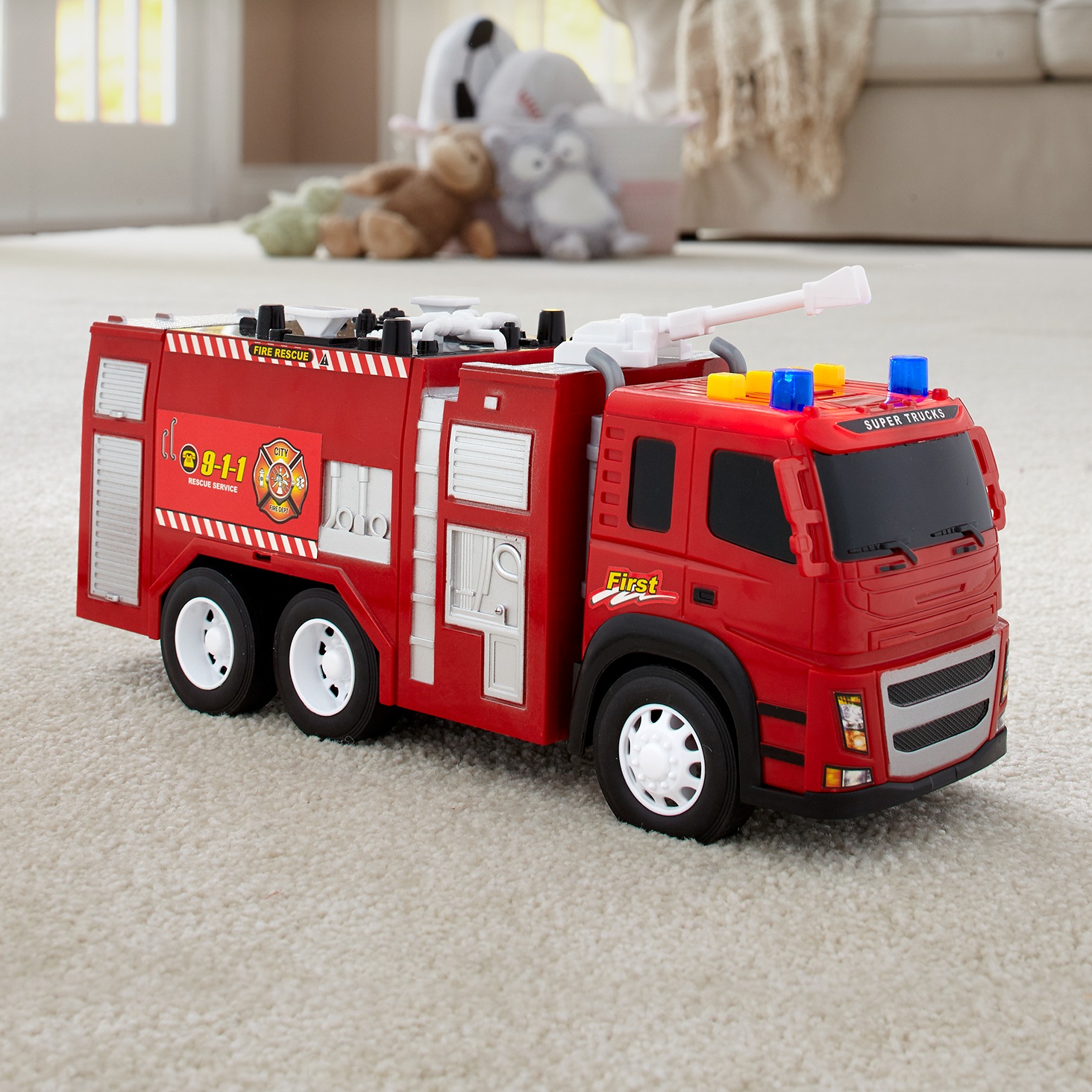 lights and sounds fire engine