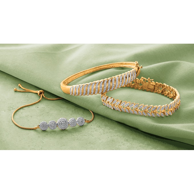 3-Piece Diamond Bracelet Set, , large