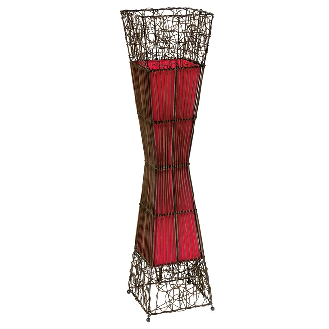Zain Lighted Rattan Floor Lamp, , large