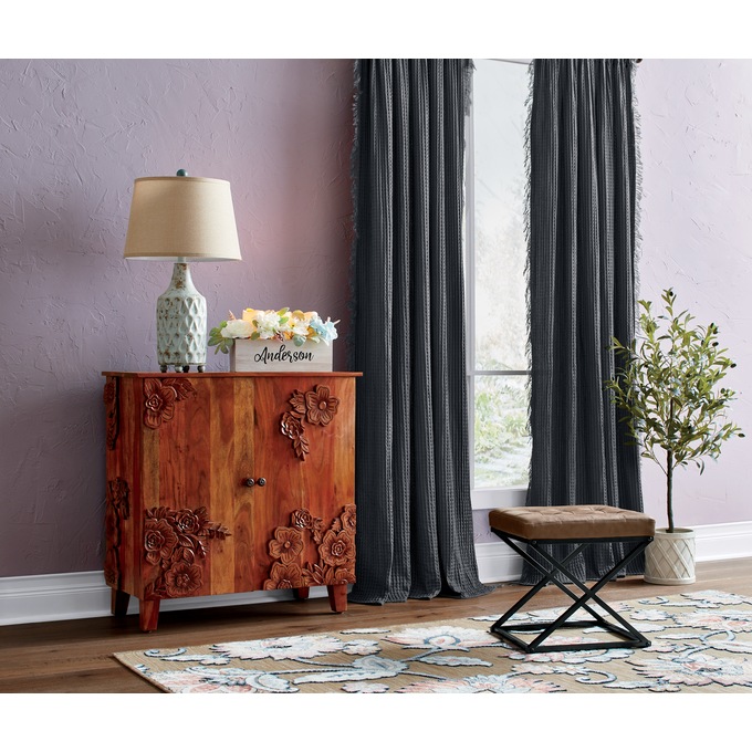 Waffle Weave Window Panel, , large