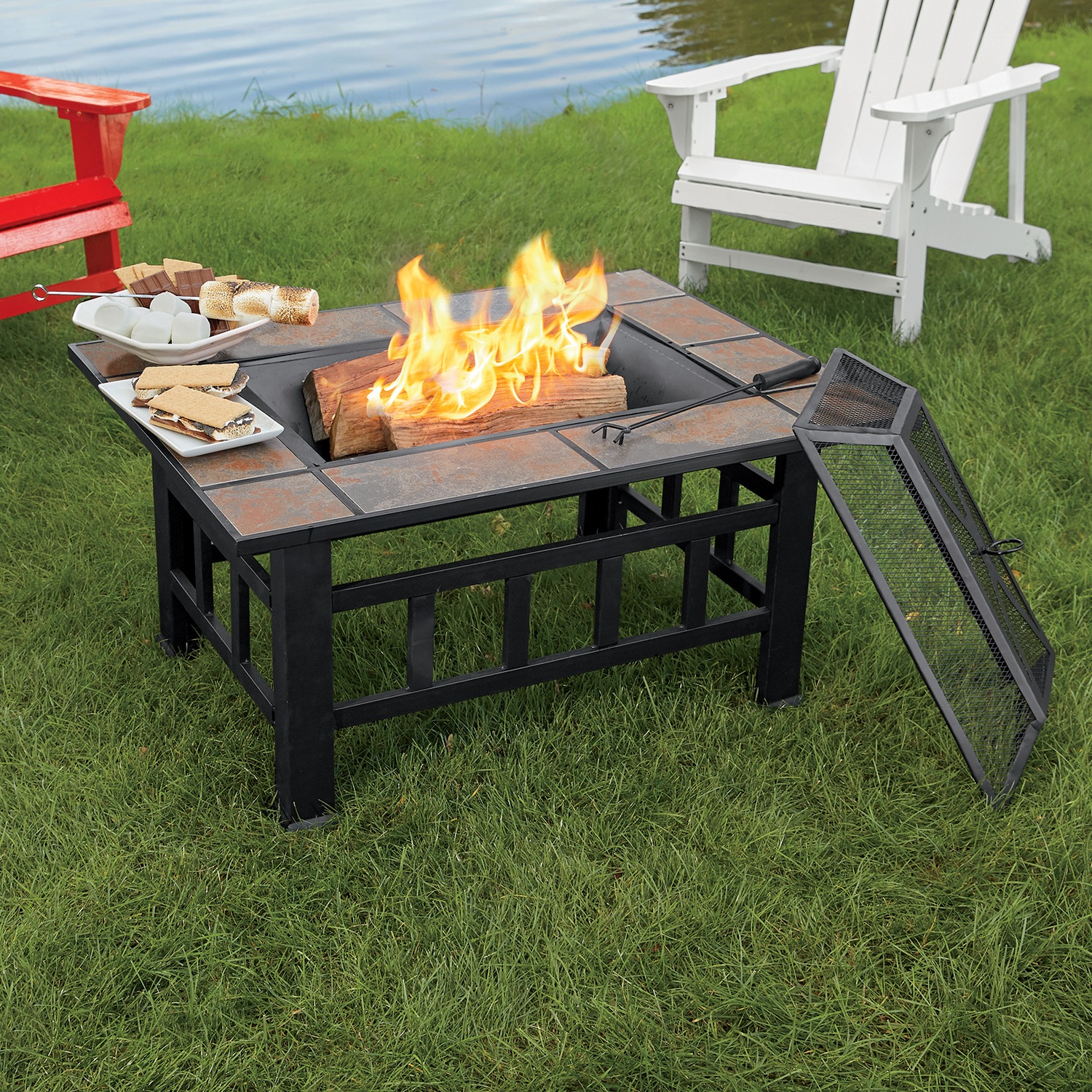 Table Firepit with Grill | Ginny's