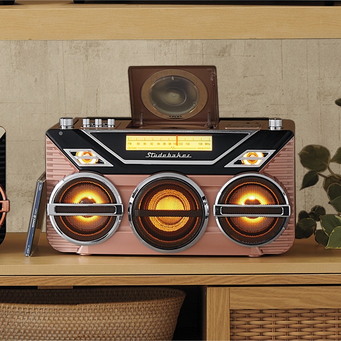 Studebaker Portable Boom Box with Bluetooth, , large