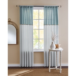 Cotton Striped Panel with Buttons, , large