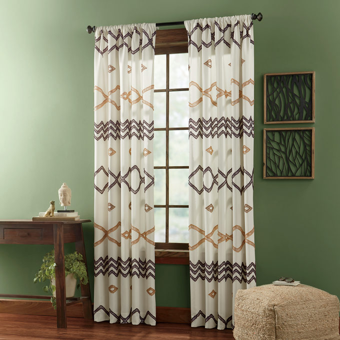 Clipped Jacquard Global Single Panel, , large