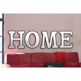 Set of 4 Mirrored Home Letters, , large