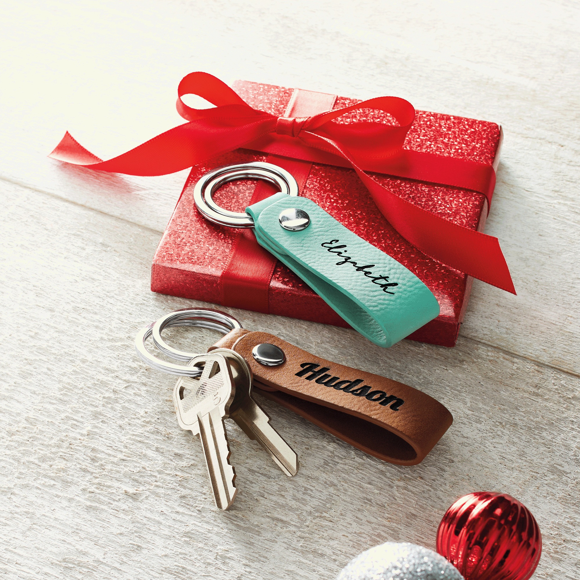 Personalized Leatherette Keychain, , large