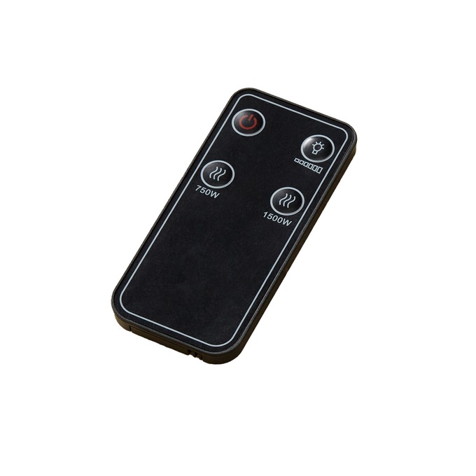 Black Media Fireplace with Remote, , large