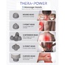 Cordless Rechargeable Handheld Massager with Attachments, , large