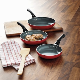 Ginny's Set of 3 Fry Pans, , large